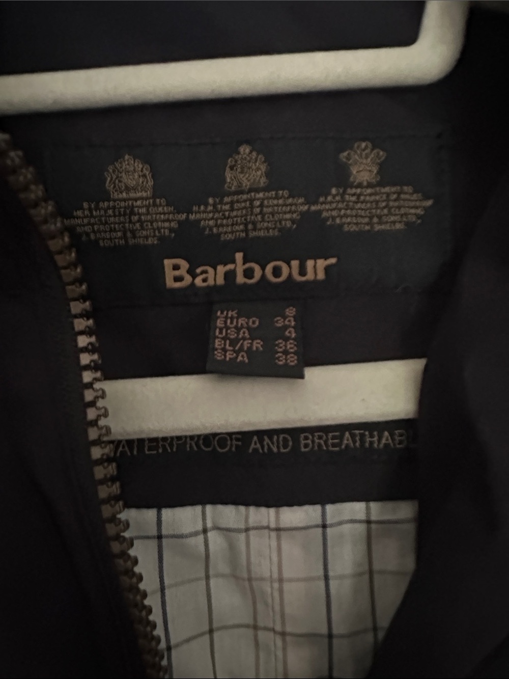 Barbour Black Jacket - US size 4, Euro 34 Good condition! - Picture 2 of 8